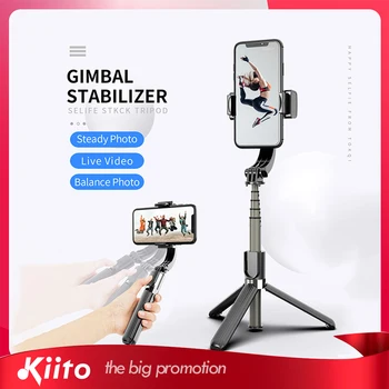 

KIITO W6 Handheld Gimbal Stabilizer Anti-Shake Selfie Stick Bluetooth Remote Control Tripod Smart Phone Holder For IOS Android