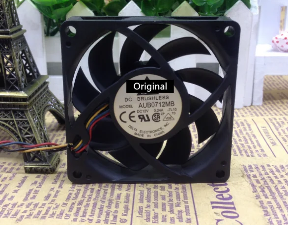 Оригинальный 100% рабочий AUB0712MB 7015 12V 0.24A 7cm 70mm 4-контактный PWM вентилятор охлаждения