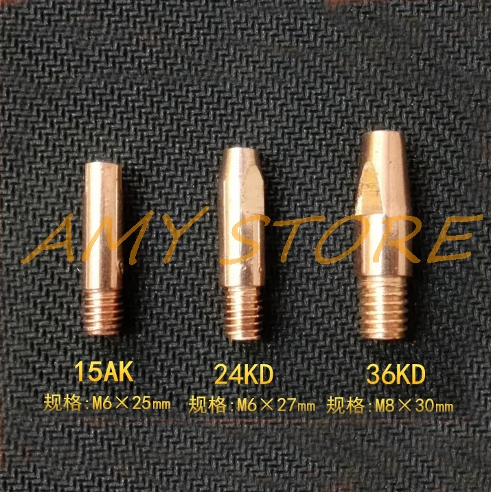 10/20Pcs MB15AK 24KD 36KD M6 M8 Copper MIG/MAG Soldering Welding Torch Contact Tip Gas Nozzle 0.8 1.0 1.2 1.4 1.6mm Optional