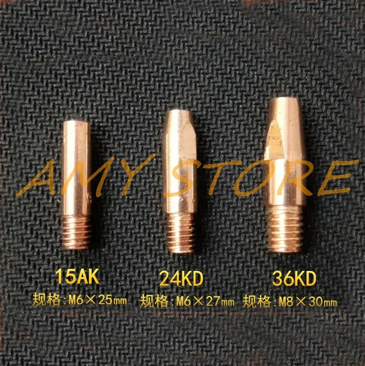 

10/20Pcs MB15AK 24KD 36KD M6 M8 Copper MIG/MAG Soldering Welding Torch Contact Tip Gas Nozzle 0.8 1.0 1.2 1.4 1.6mm Optional