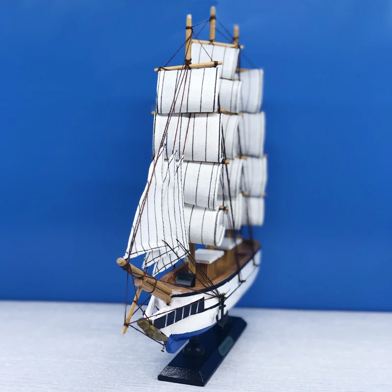 LUCKK 33 см морская деревянная модель парусника ручной корабль миниатюрная фигурка Рождество год вечерние украшения морские креативные подарки