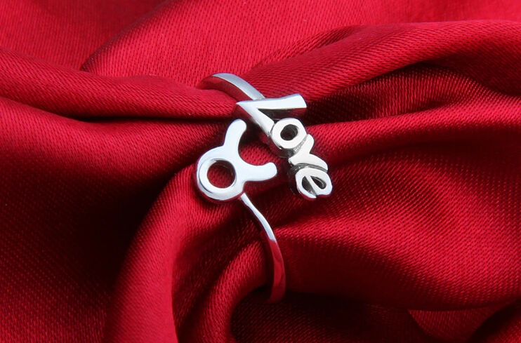 constellation zodiac 925 sterling silver opening female ring jewelry fashion taurus adjustable open ring anel de prata esterlina