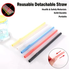 5 шт./кор. многоразовые Экологически чистые питьевые соломинки Съемная очистки соломы Кухня инструментов для питья