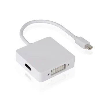 

3 In 1 Mini displayport DP Thunderbolt to DVI VGA HDMI Converter Adapter cable for iMac Mac Mini Pro Air Book TO Monitor TV