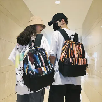 

2020 Men women Schoolbag fashion trend personality women backpack simple Japanese high school students backpack 2019 NEW