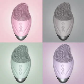

UltrasonicFacial Cleansing Brush Silicone Sonic Face Cleansing Brush Blackhead Remover Cleaner Rechargeable beauty facial brush