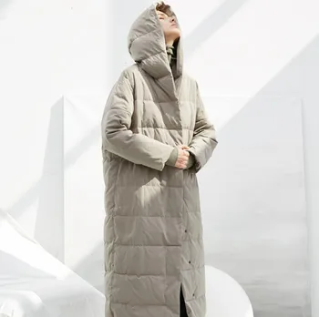 

European style women down cotton coats warm parkas thicken winter hooded jackets female casual long parka plus size r2317