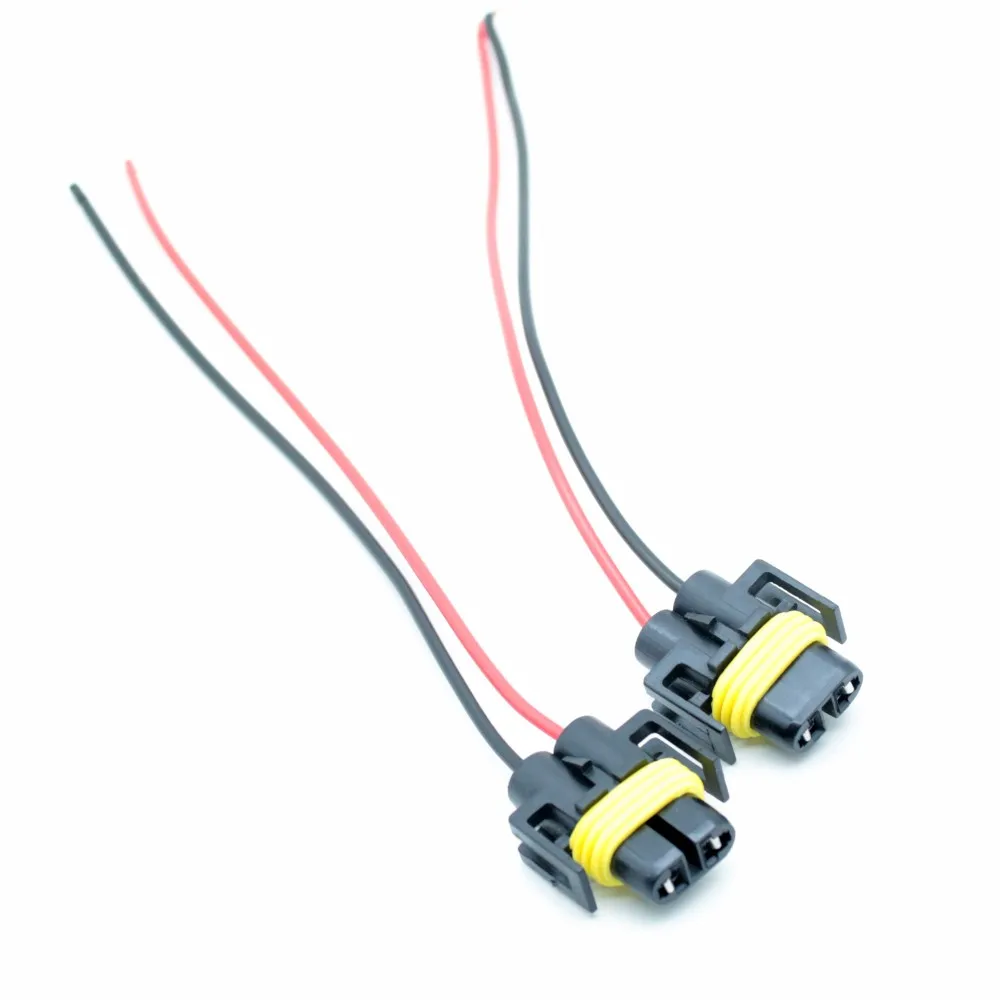 

eeMrke Universal Car Fog Lamp Wire Cable Socket H11 H8 Car Headlight Bulb Adapter Sockets Plug 2 Pieces