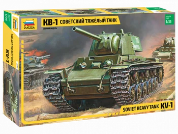 

Сборная модель ЗВЕЗДА / ZVEZDA - Советский тяжелый танк КВ-1 1:35 233 деталей