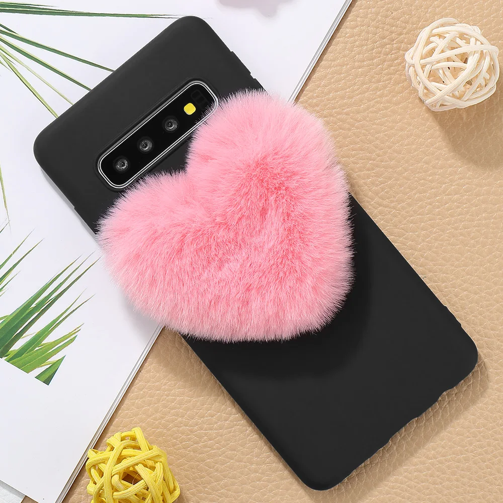 Милый мягкий чехол LAPOPNUT 3D Love Heart Bunny для Samsung Galaxy A71 A51 J6 2018 J5 J3 J4 Plus A8 A7 A6 A3 A5 пушистый