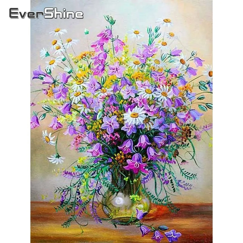 EverShine 5D DIY Diamond Painting Flowers Embroidery Cross Stitch Home Decor Mosaic Picture Rhinestones | Дом и сад