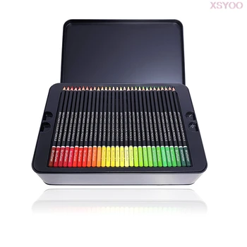 Brutfuner 180 Colors Colored Pencils Professional Soft Bold Cores Oil Color Pencil for Drawing Art Sketch Coloring Black Tin Box 1