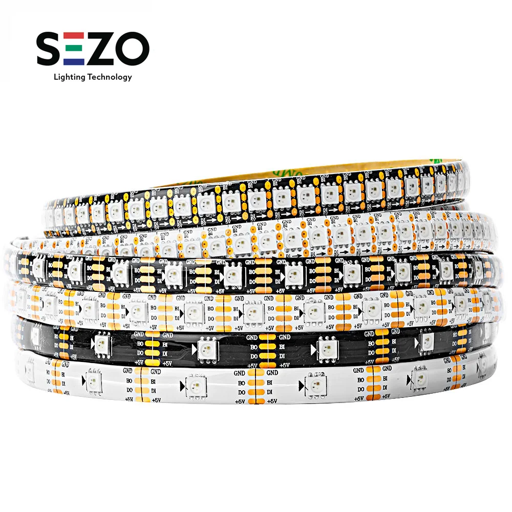 

WS2812B WS2813 SK6812RGBW 1m 30leds/m 60leds/m SK9822 WS2815 5050 RGB LED Strip Individually Addressable Tape Light IP30/65/67