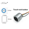 Waterproof Contactless No Touch Sensor Exit Switch Induction Type Release Exit Button Switch Access Control DC12V/24V With LED ► Photo 3/6