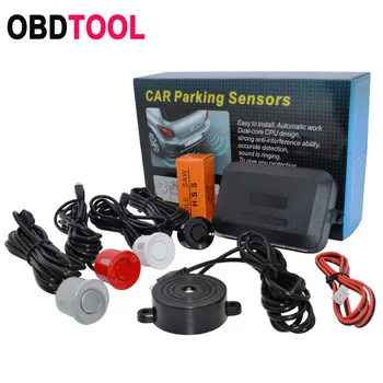 

New 4 Probe Pure Buzzer Radar Universal 12V Car Parking Sensors Sound Radar Detection Distance 0.3 - 2.5 Meters Reversing Radar