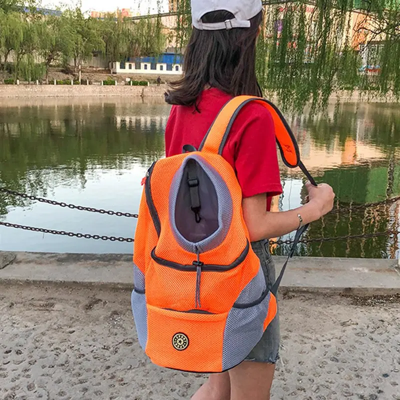 Outdoor Pet Carrier For Dogs Cat Carrier Bag Pet Front Breathable Carrier Bag Double Shoulder Portable Travel Backpack Pouch