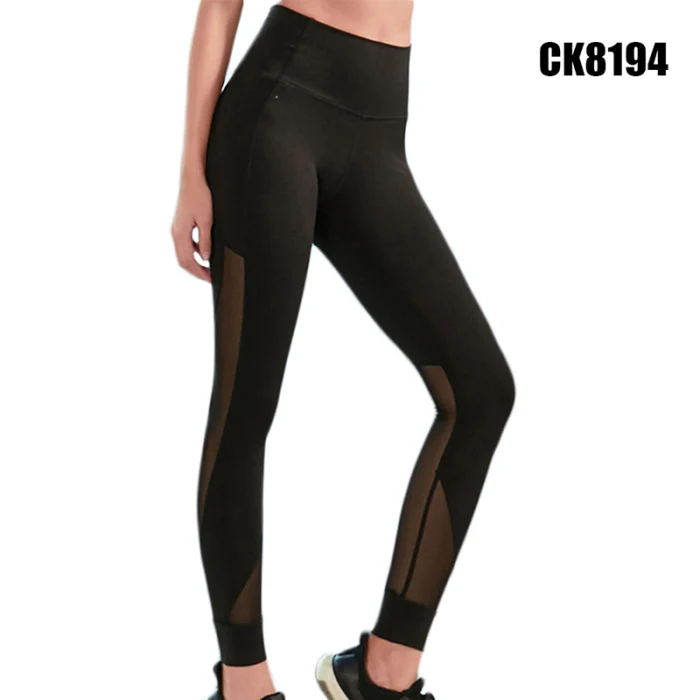 Hot Selling Womens High Waist Yoga Pants Quick-drying Splicing Mesh Fitness Leggings Pants