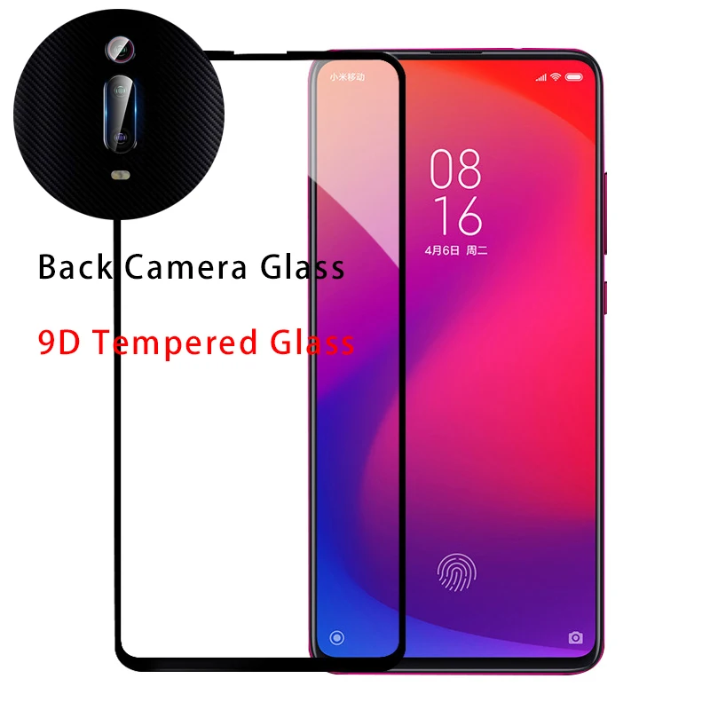 

2 in 1 Tempered Glass for Xiaomi Mi A3 A1 A2 Lite Play CC9 CC9e 9D Screen Protector + Camera Lens Glass for Pocophone F1 Film