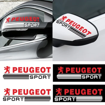 

2 pcs car styling car rearview mirror decorative stickers For Peugeot 308 408 508 RCZ 208 3008 2008 Car accessories