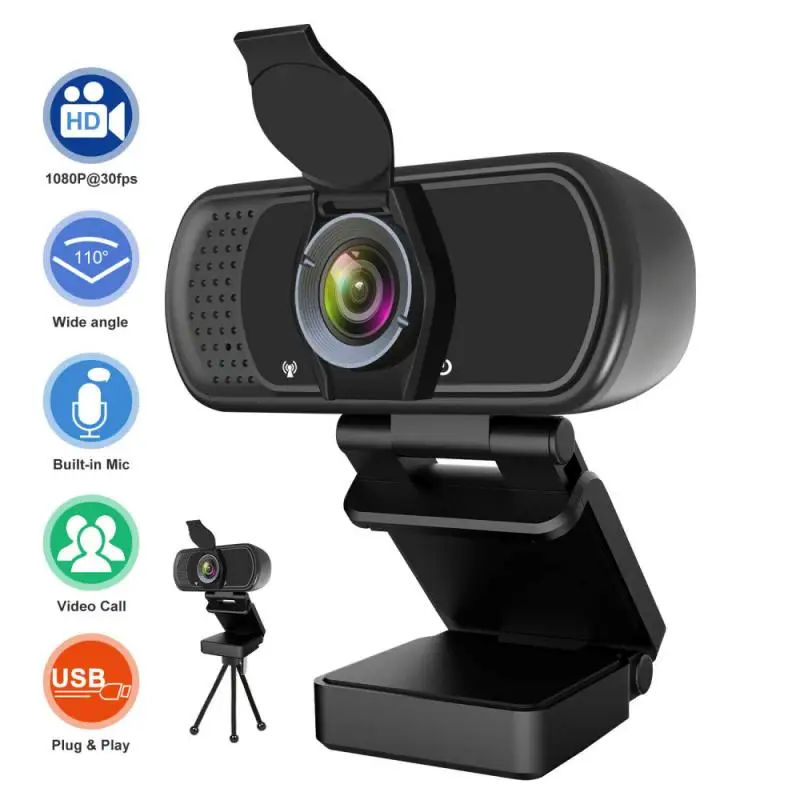 

1080P Full HD Webcam Web Camera With Microphone For PC Laptop Desktop USB HD Computer Camera Consumer Camcorders
