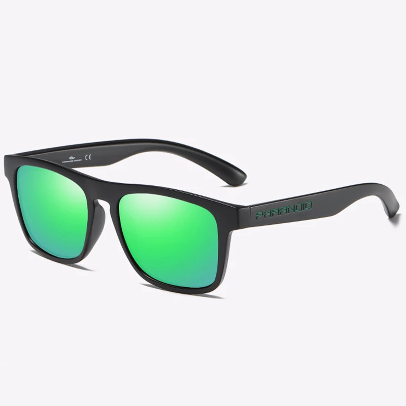 Ультралегкая оправа поляризованные солнцезащитные очки мужские модные новые спортивные стильные Квадратные Солнцезащитные очки мужские уличные путешествия УФ линзы очки - Цвет линз: C5 Green Mirror