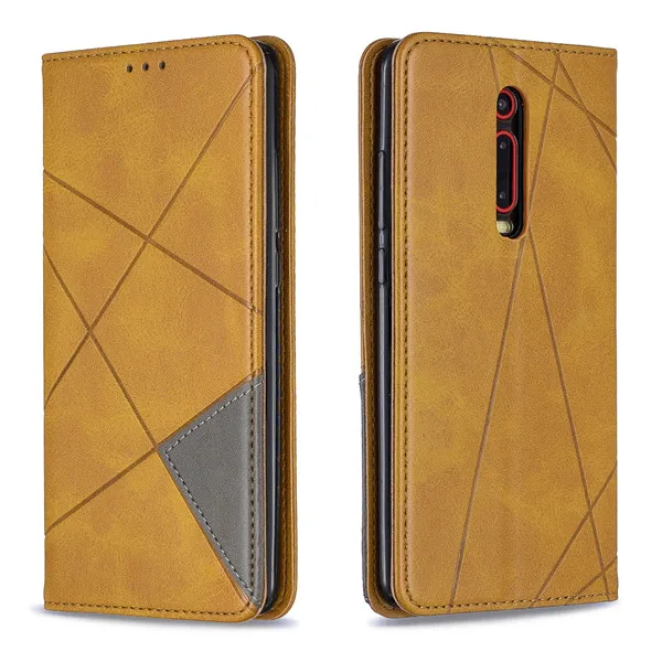 Ретро Магнитный абсорбционный кожаный флип-чехол для Xiaomi mi 9t Роскошный кошелек карта крышка-держатель для Xiaomi Redmi K20 Pro Чехол-книжка на для Сяоми ксиоми Редми k20 ми 9t про - Цвет: Yellow