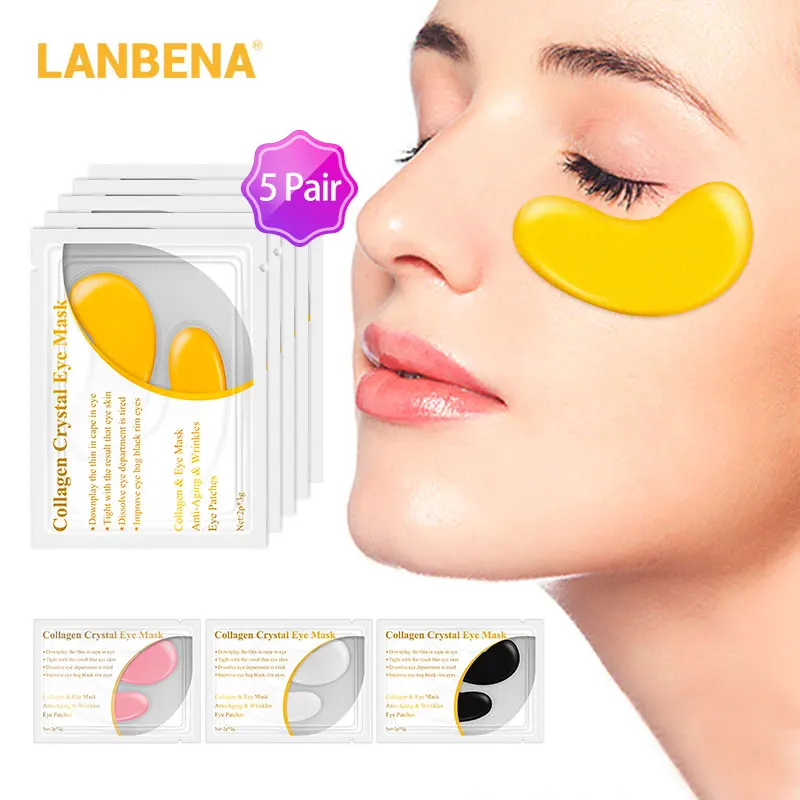 LANBENA патчи для глаз 24K Золотая маска коллагеновые темные круги Отечность мешок