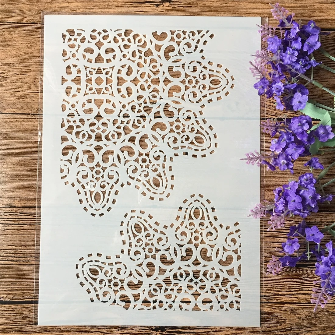 

A4 29cm Flower Circle DIY Craft Layering Stencils Wall Painting Scrapbooking Stamping Embossing Album Decorative Template