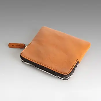 

Vintage Men's Leather Wallet Pocket Mini Purse ID Credit Card Change Bag C90E