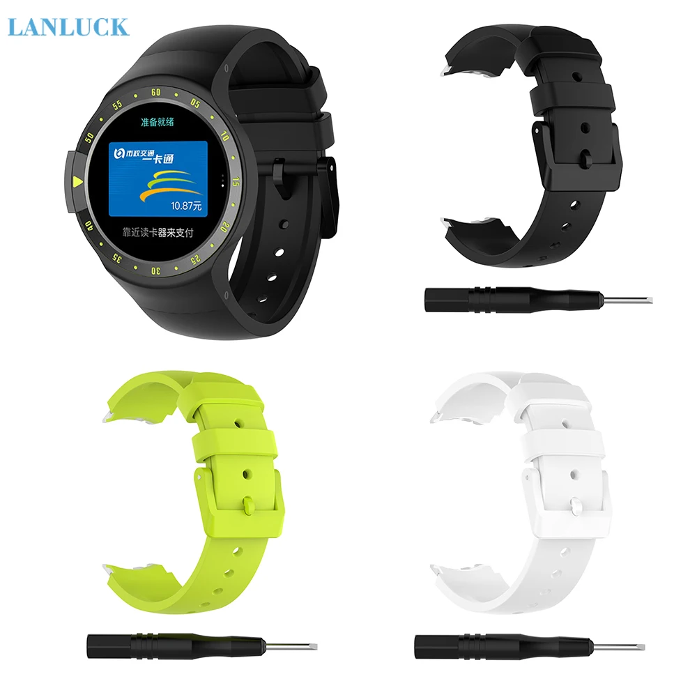 

Silicone replacement strap for Ticwatch S Smart Watch Bracelet Wristband Soft Fashion Watchband for ticwatch S Accessories