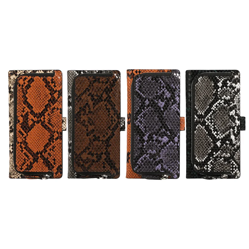 

Snake Skin Zipper Flip Wallet Case for Iphone 11 Pro Max Pu Leather Cover Coque for Iphone 11 2019 Max Samsung S8 S9 Plus Etui
