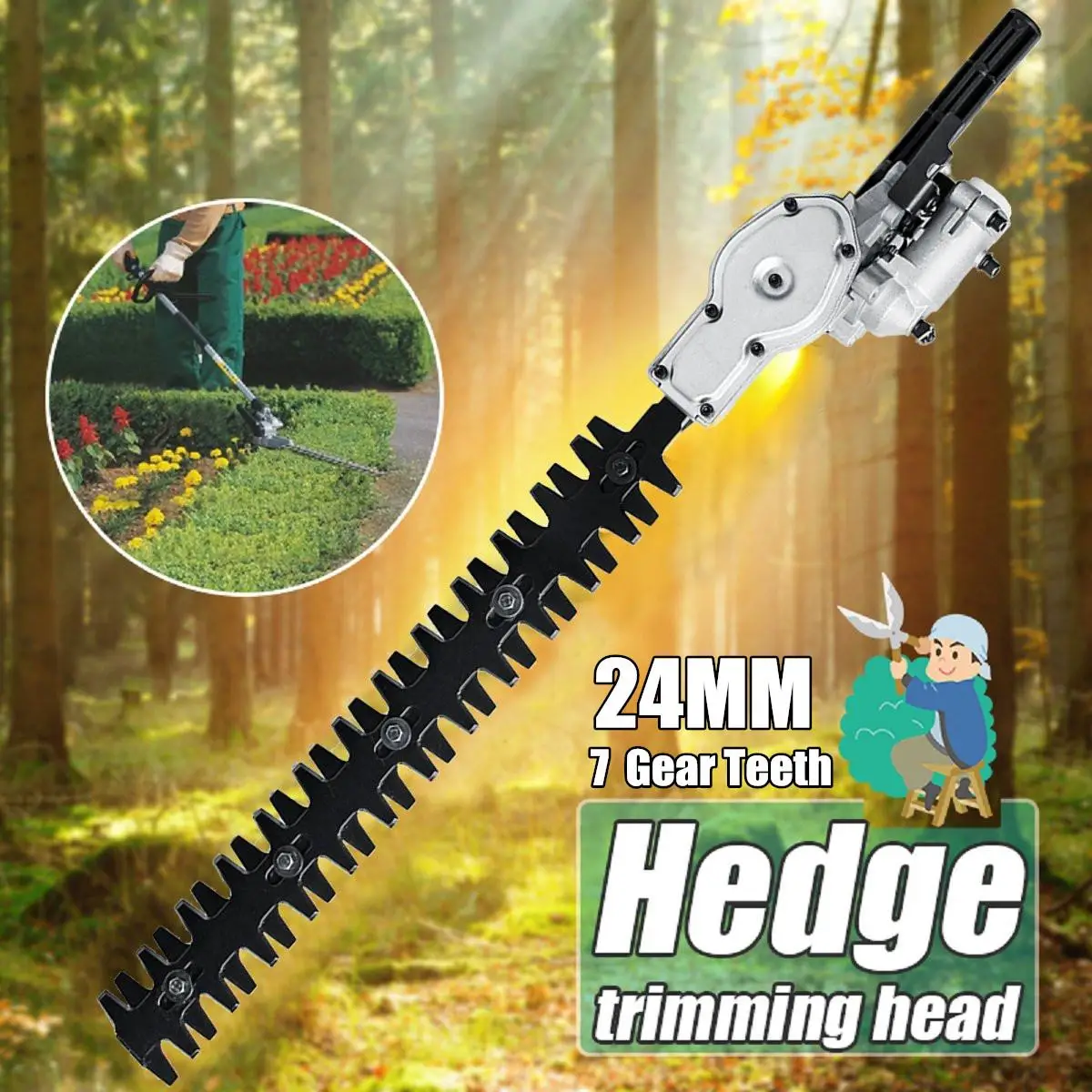 extendable hedge trimmer and chainsaw