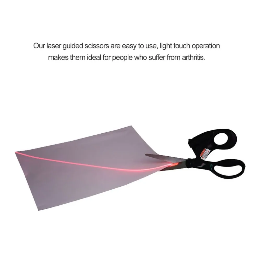 Professional Sewing Laser Guided Scissors For Crafts Wrapping Cuts Straight Fast Cutting Fabric Sewing Straight Home Supplies