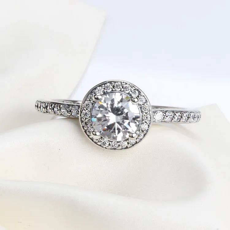 925 пробы Серебряное кольцо проложить классическую элегантность с кристаллом Pan кольца для женщин Свадебная вечеринка подарок хорошее ювелирное изделие