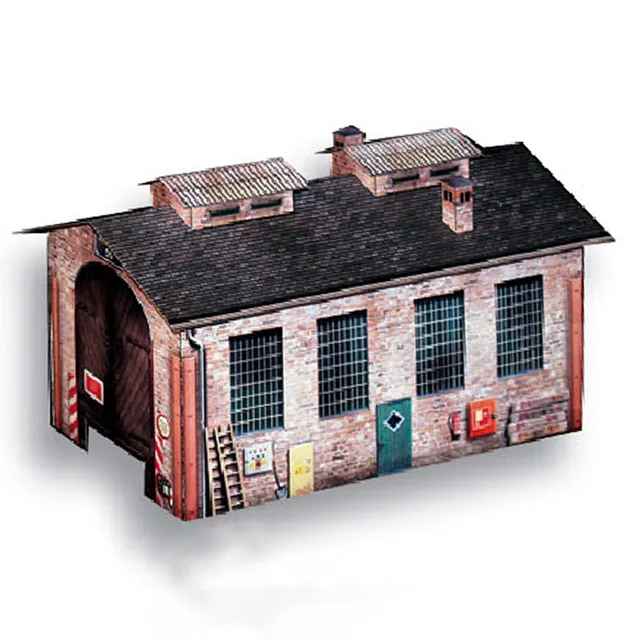 1:87 HO Scale Handmade Warehouse House Paper Model Sand Table Warehouse Model  Ho Scale Model Accessories 1
