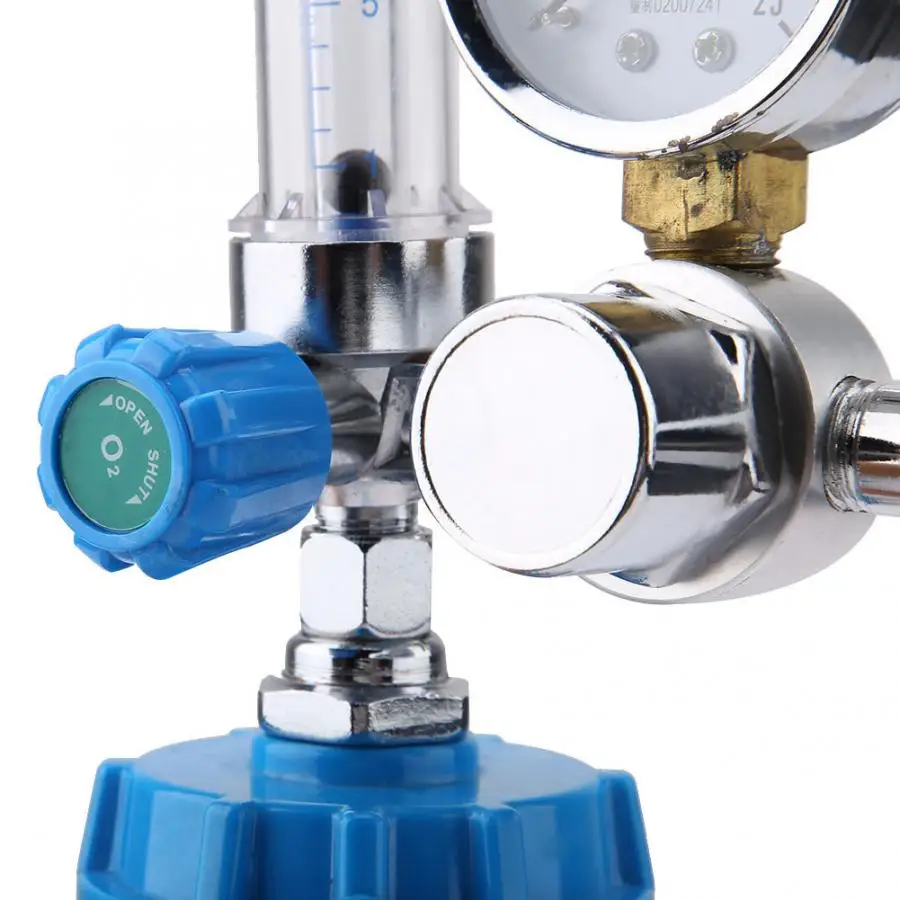 Oxygen Meter Buoy Type Oxygen Inhalator Meter Pressure Reducing Valve Regulator G5/8 Oxygen Inhaler Gas analyzing tools