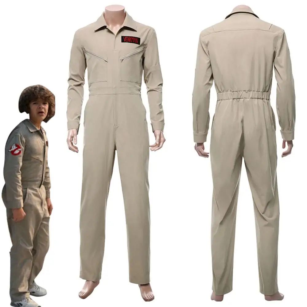 

Stranger Things Season 2 Ghost Cosplay Busters Costume Adult Working Uniform JumpSuit Halloween Carnival Clothings