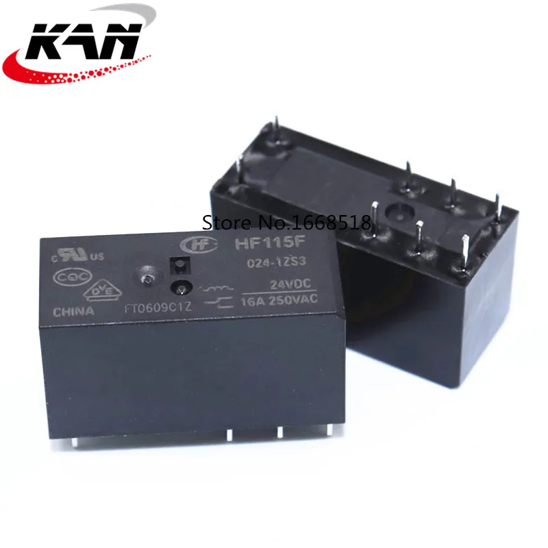 10 шт. реле HF115F-005-1ZS3 HF115F-012-1ZS3 HF115F-024-1ZS3 250V 16A РЕЛЕ 8 pin реле 5В/12В/24VDC реле - Габаритные размеры: HF115F-024-1ZS3