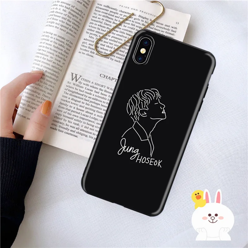 

Hot Euphoria Boys KPOP Mans Soft Silicone black cover phone case For Samsung Galaxy S8 S9 S10 Plus S10e Note8 Note9 kim seokjin