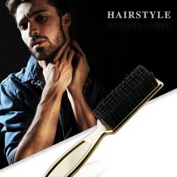 

Professional Salon Beard Shaving Brush Retro Oil Head Handle Brush Hair Neck Plating Comb Sweep Brush Cleaning ABS C2R0