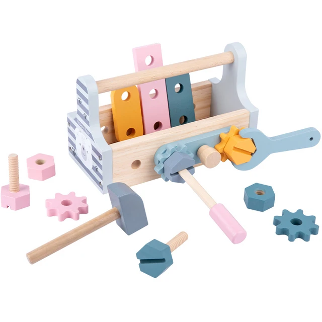 DIY Children's Wooden Hand-held Simulation Play House Tool for Babies To Learn Cognitive Hand-eye Coordination Training 1