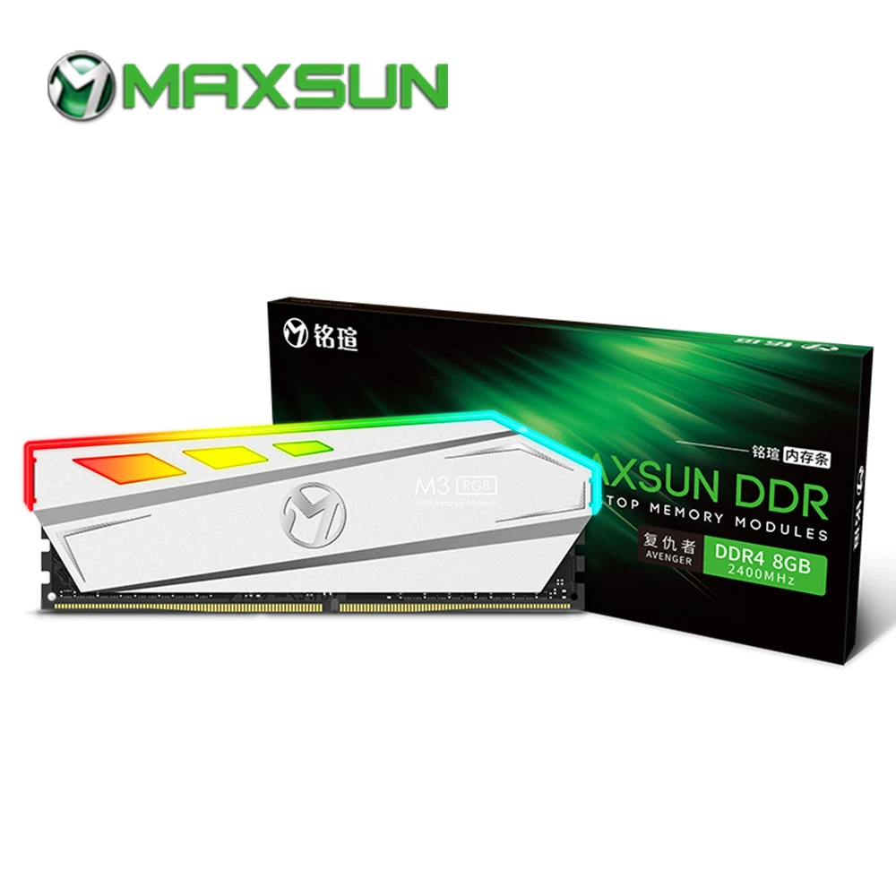 MAXSUN оперативная Память ddr4 8 Гб RGB Освещение Эффект 2400 МГц 2666 3000 17 39 288pin 1 2 В