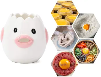 

Egg Separator Upgrade Egg Yolk White Separator Food Grade Ceramics Egg Sperator Tool Kitchen Gadge Tool Egg strainer