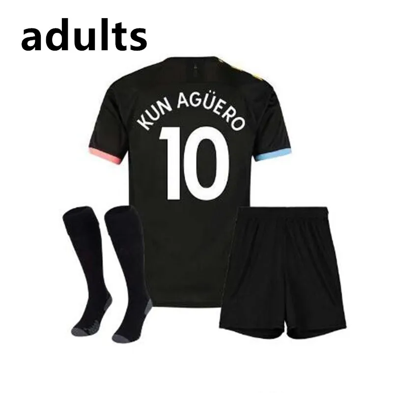 Комплект для взрослых Футбольная Футболка «Манчестерский город» JESUS DE BRUYNE KUN AGUERO MAHREZ G. JESUS BERNARDO SANE SILVA футболка для футбола - Цвет: shirt