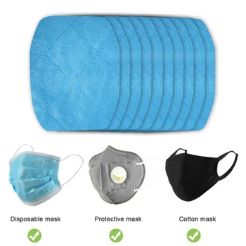 

10Pcs Mask Respirator Filter Pad Disposable Anti-dust Virus Prevention 3 Layers Face Masks Replacement