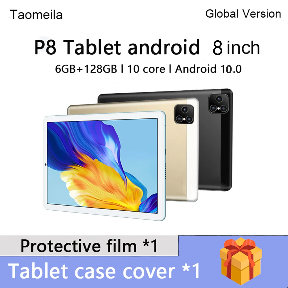 8-дюймовый игровой планшет P8 6 ГБ ОЗУ + 128 Гб ПЗУ android MT6797 10-ядерный ANDROID 10 0 Wi-Fi Type-C |