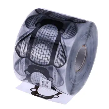 

1 Rolls Of 500pcs Nail Art Extender Paper Tray PVC Self-Adhesive Acrylic UV Gel Manicure Extension Holder False Nails Holder