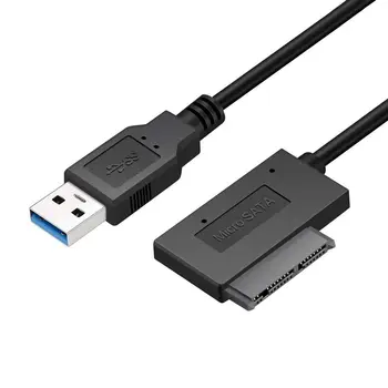 

HOT USB 3.0 to Micro-SATA Adapter Cable for 1.8inch HDD SSD Converter Cord USB3.0 to 16Pin Msata 7+9 Pin