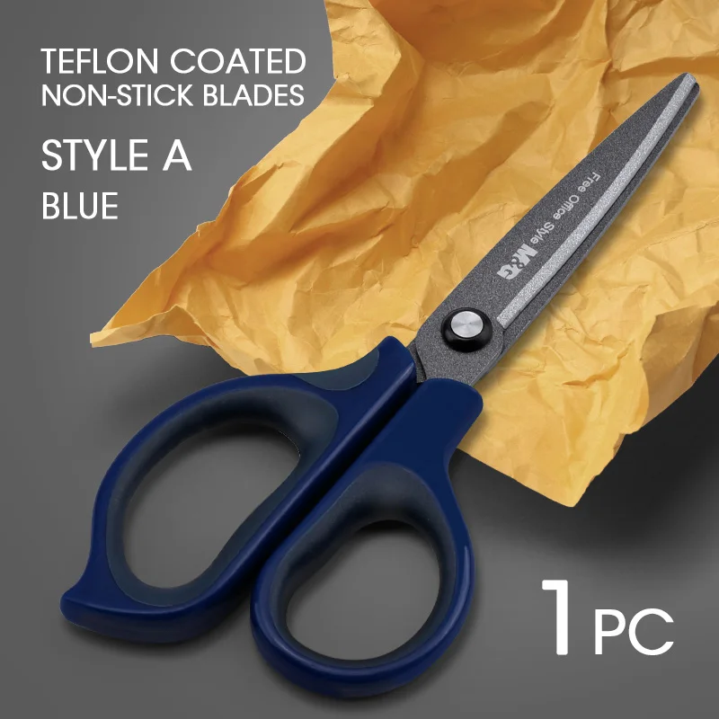 1pc Blue Style A Andstal черная технология антипригарные ножницы M& G тефлоновое покрытие лезвие ножниц для школы офисные принадлежности sissors ремесло канцелярские принадлежности - Цвет: 1pc Blue Style A