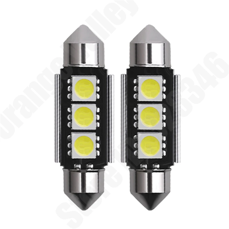10 шт. горячая Распродажа 36 мм 39 41 Canbus 3 LED 5050 SMD Lumen Автомобильная гирлянда купольная